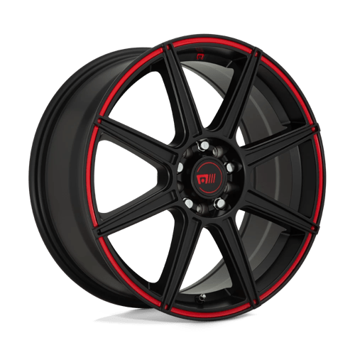 MR142 17X7 4X100/4.25 S-BLK RED 40MM Motegi