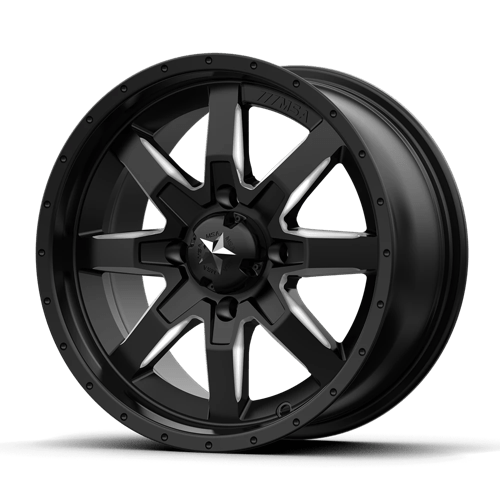 MA25 14X7 4X110 MILL S-BLK 10MM MSA Offroad Wheels