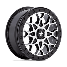 Load image into Gallery viewer, MA48 15X6 4X110 G-BLK-MACH BLK-RG 38MM MSA Offroad Wheels