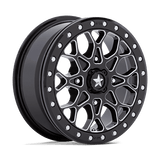 MA48 15X6 4X137 G-BLK-MILL BLK-RG 38MM MSA Offroad Wheels