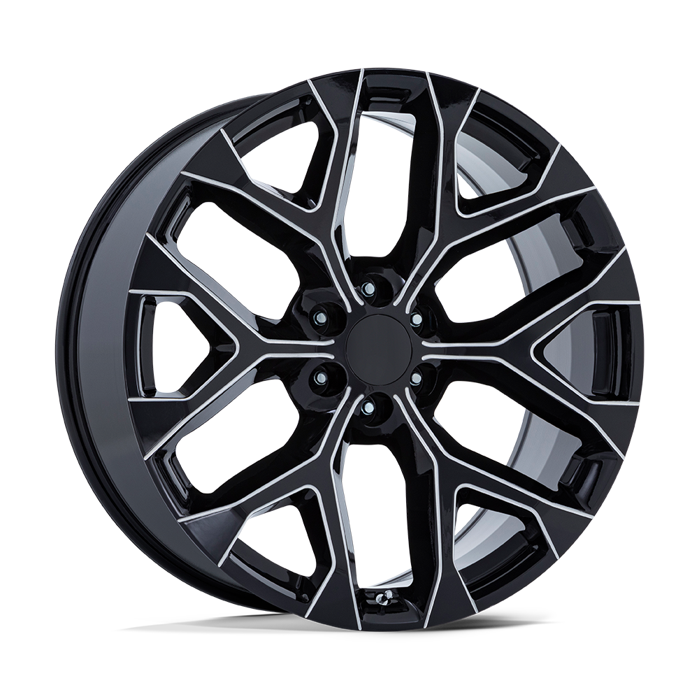 PR177 22X9 6X5.5 G-BLK MILL 24MM Performance Replicas