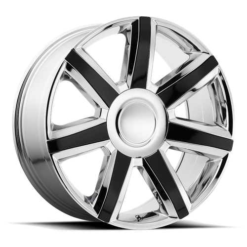 PR164 22X9 6X5.5 CHR W/ BLK ACC 24MM Performance Replicas