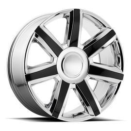 PR164 22X9 6X5.5 CHR W/ BLK ACC 24MM Performance Replicas