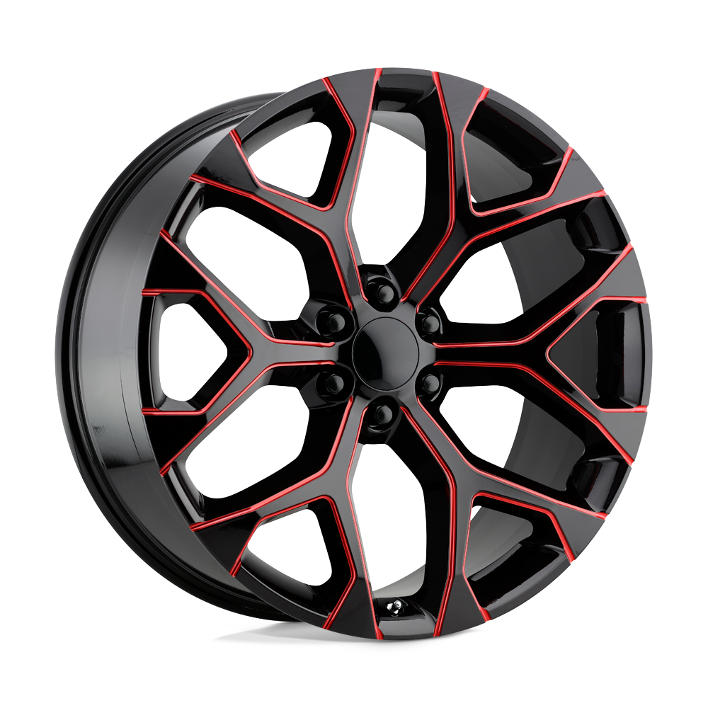 PR176 22X9 6X5.5 G-BLK RED-MILL 24MM Performance Replicas