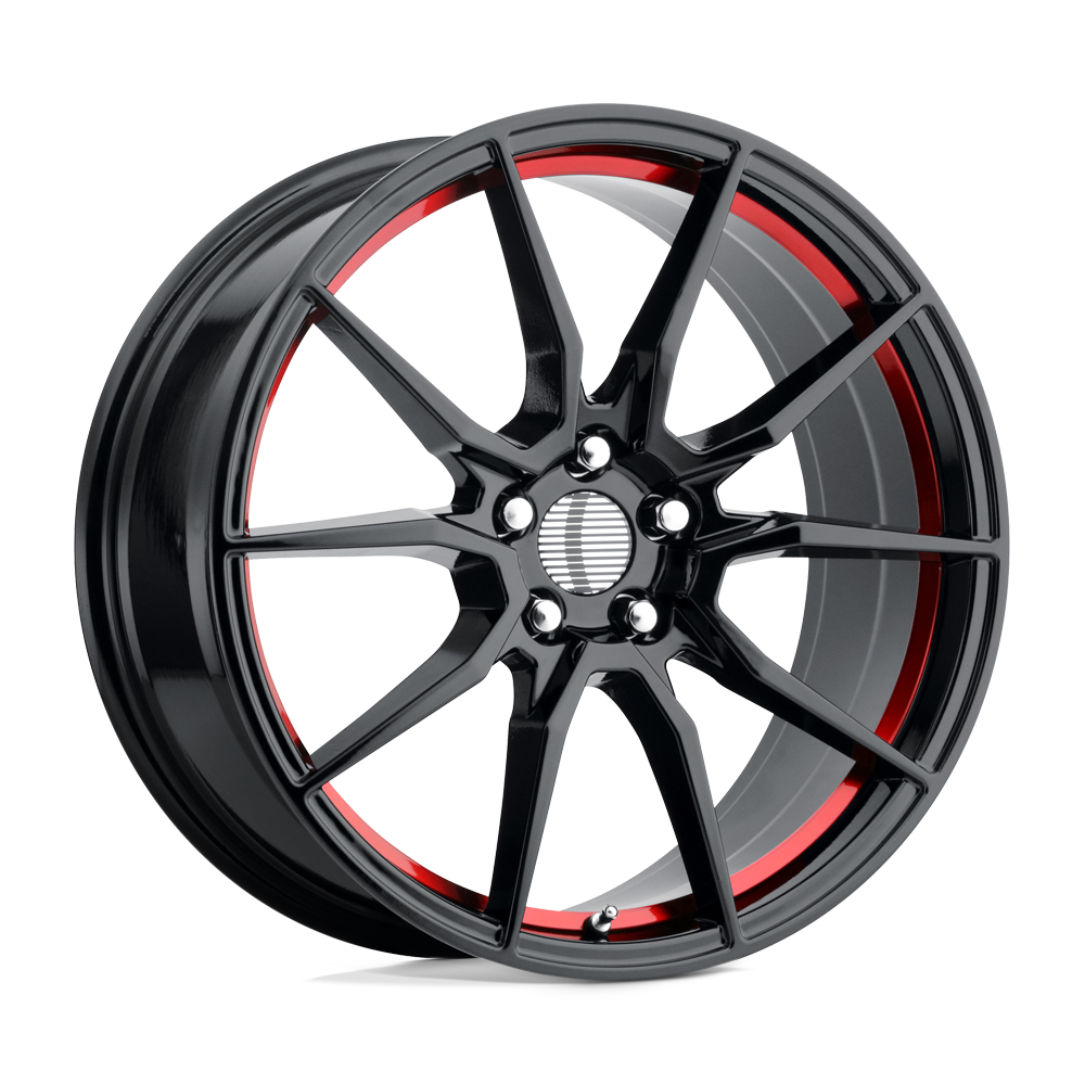 PR193 17X9 5X4.5 G-BLK RED MACH 24MM Performance Replicas