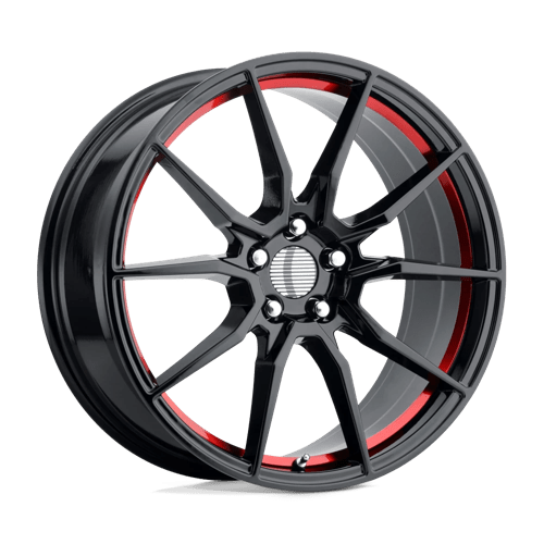 PR193 17X9 5X4.5 G-BLK RED MACH 24MM Performance Replicas