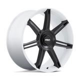 R908 22X12 5X130 WHT M-BLK-SPK 60MM Rotiform