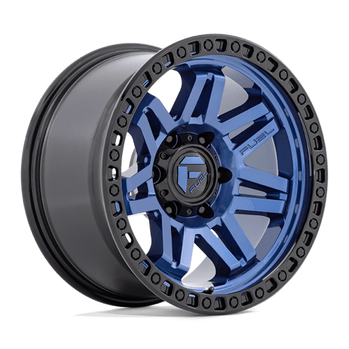 D813 17X9 5X5.0 DRK-BLUE BLK-RG -12MM Fuel 1PC