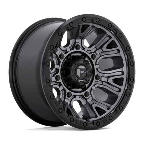 D825 17X9 5X5.0 M-GNMTL BLK-RG -12MM Fuel 1PC