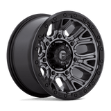 D825 17X9 6X5.5 M-GNMTL BLK-RG -12MM Fuel 1PC