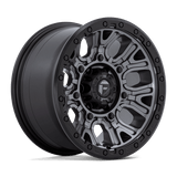 D825 17X9 6X5.5 M-GNMTL BLK-RG 1MM Fuel 1PC