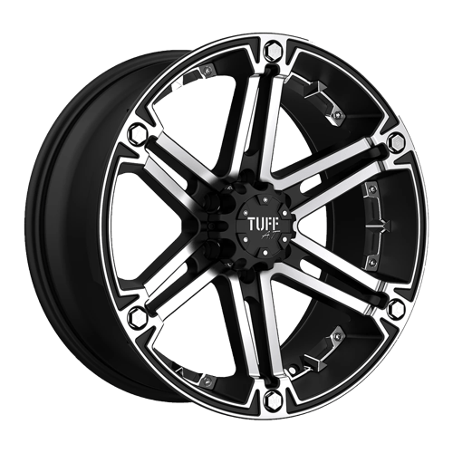 TUT01 17X8 5X4.5/5.0 F-BLK MACH-FC 10MM Tuff