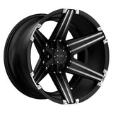 TUT12 24X11 5X4.5/5.0 S-BLK MILLED -45MM Tuff