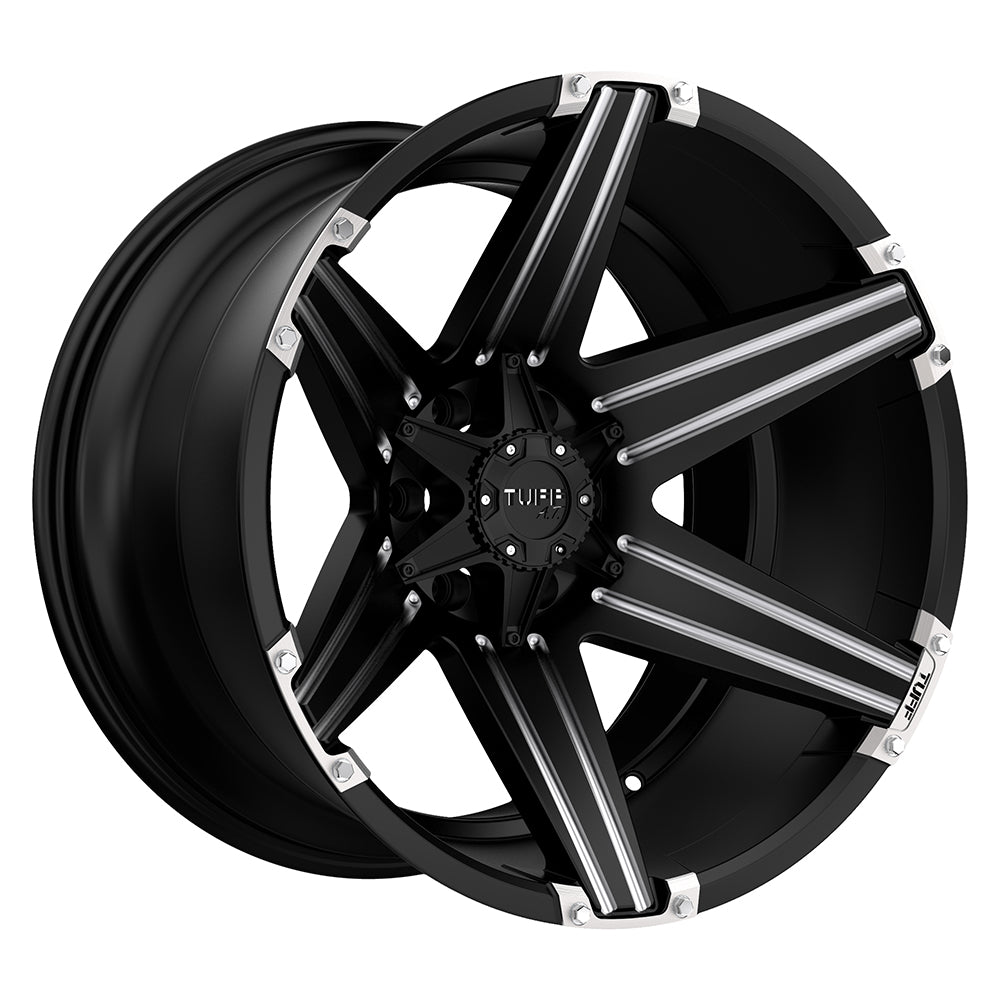 TUT12 22X10 6X5.5 S-BLK MILLED -25MM Tuff