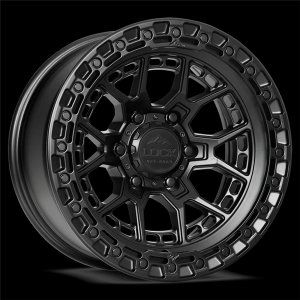 LOCK OFFROAD COMMANDO 20X10-18 8X165.1 CB-125.2 MATTE BLACK W/MATTE BLACK RING