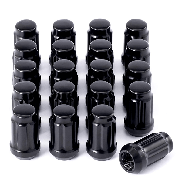 Forged Steel Tuner Acorn Lug Nut for Aftermarket Wheels: 12×1.5 Black - Circuit Performance