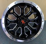 HAVOK H108 20X9-12 5X127 C.B-78.1 B+ME+MW BLACK MILLED MACHINE BEAD