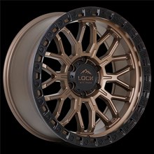 Load image into Gallery viewer, LOCK OFFROAD COMBAT 17X9-12 6X139.7 CB-106.2 MATTE BRONZE W/BLACK RING