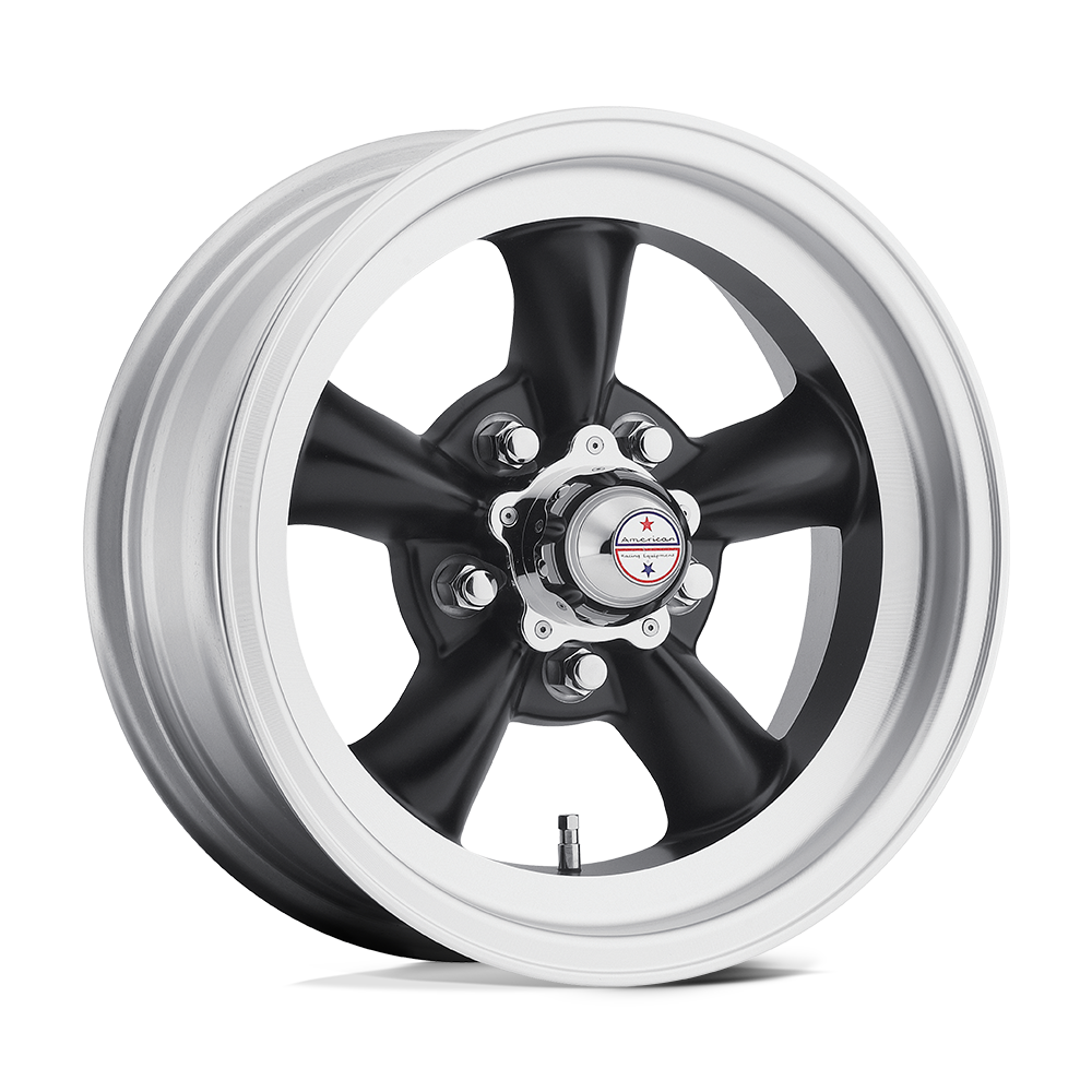 VN105D 16X8 5X4.5 S-BLK MACH -12MM American Racing Vintage