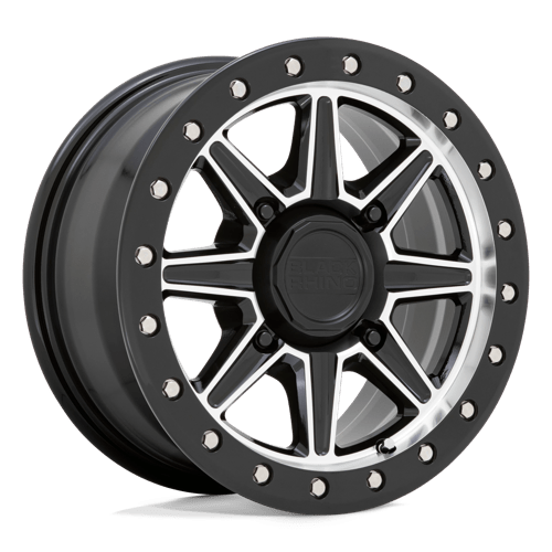 BUWEB 15X7 4X110 G-BLK-MACH 36MM Black Rhino Powersports