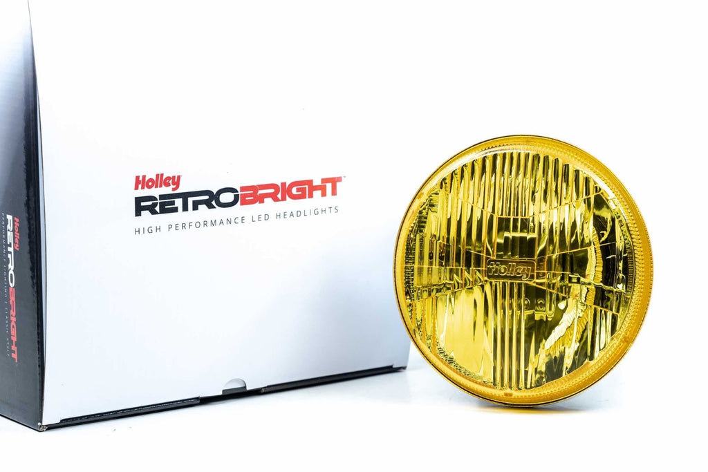 Holley RetroBright Headlight: Euro Yellow (5.75" Round)