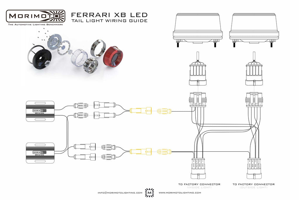 XB LED Tail Lights: Ferrari (95-04 / Set) Morimoto