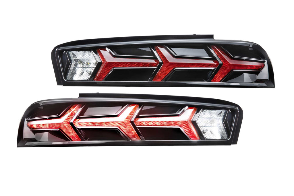 XB LED Tail Lights: Chevrolet Camaro (16-18) (Pair / Lambo / Red) Morimoto