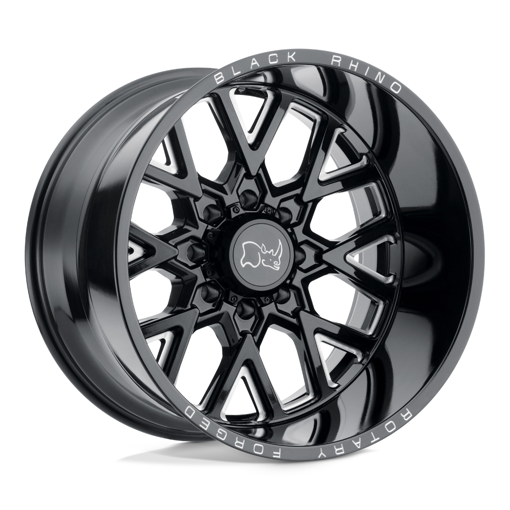 BRGRM 20X9.5 8X180 G-BLK-MILL 12MM Black Rhino