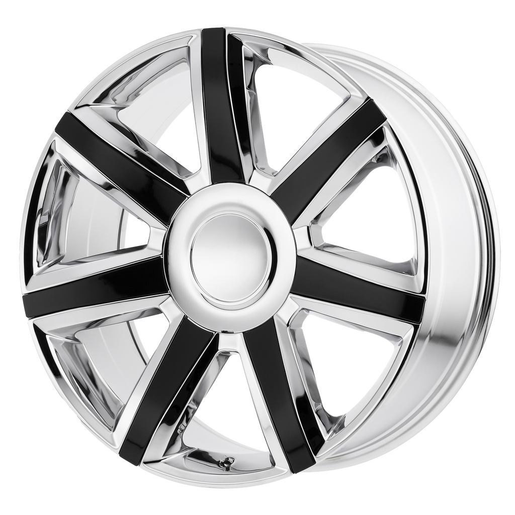 PR164 22X9 6X5.5 CHR W/ BLK ACC 24MM Performance Replicas