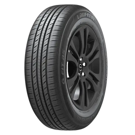 Highperformance Laufenn car tire with black alloy wheel and detailed tread pattern