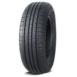 Black car tire with tread patterns