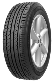 Highperformance Pellas car tire with silver alloy wheel and detailed tread pattern