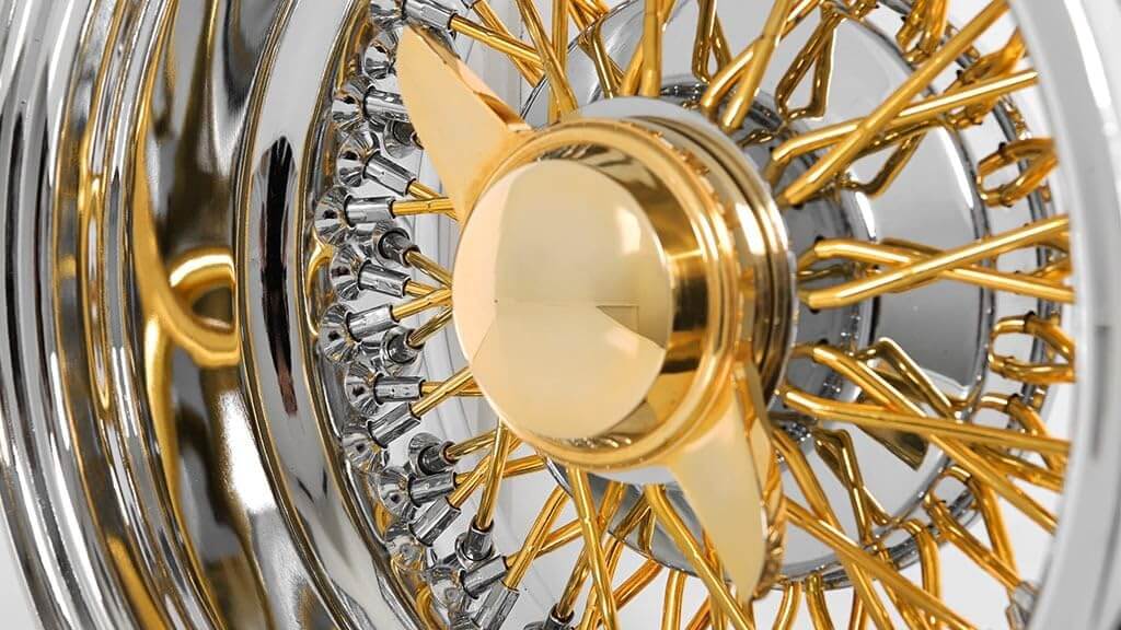 Coi Rims Reverse Mount ITI WHEELS SPOKE REVERSE GOLD CENTER 13X7 72 C/L